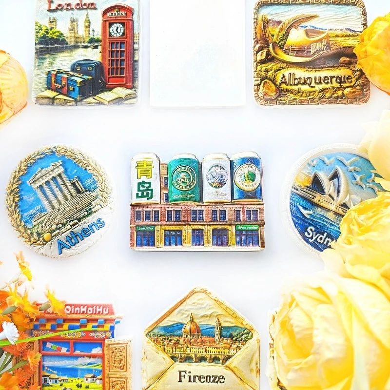 Qingdao Beer Fridge Magnet - 3D Shandong Souvenir Tsingtao Brewery Decor Unique Coastal Gift with Strong Magnet