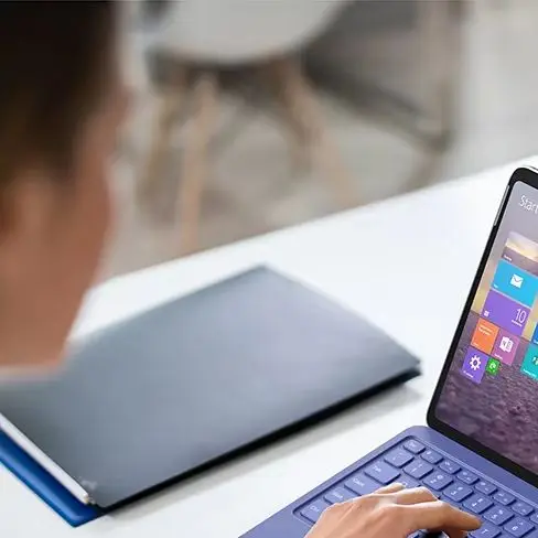 7-Color Backlit Bluetooth-Compatible Keyboard for Surface pro 12 Touchpad Charging Keyboard