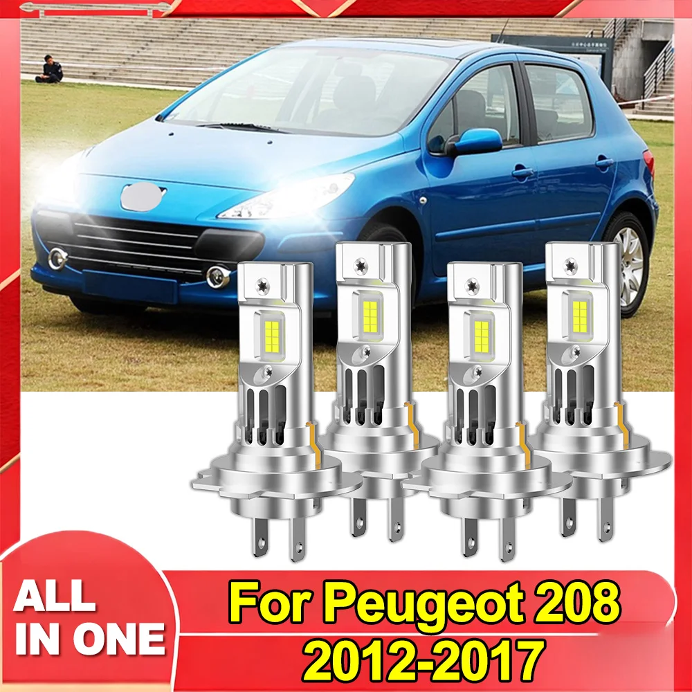 

Для Peugeot 208 2012-2017 H7 светодиодные фары дальнего ближнего света комплект 6000K белый uograde 3570 чипы 20000LM лампочки