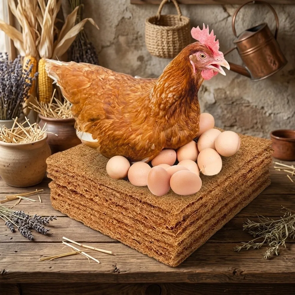 Egg Laying Mats Chicken Nesting Pads Natural Coconut Coir Effective Drainage Washable With Soap For Egg Laying