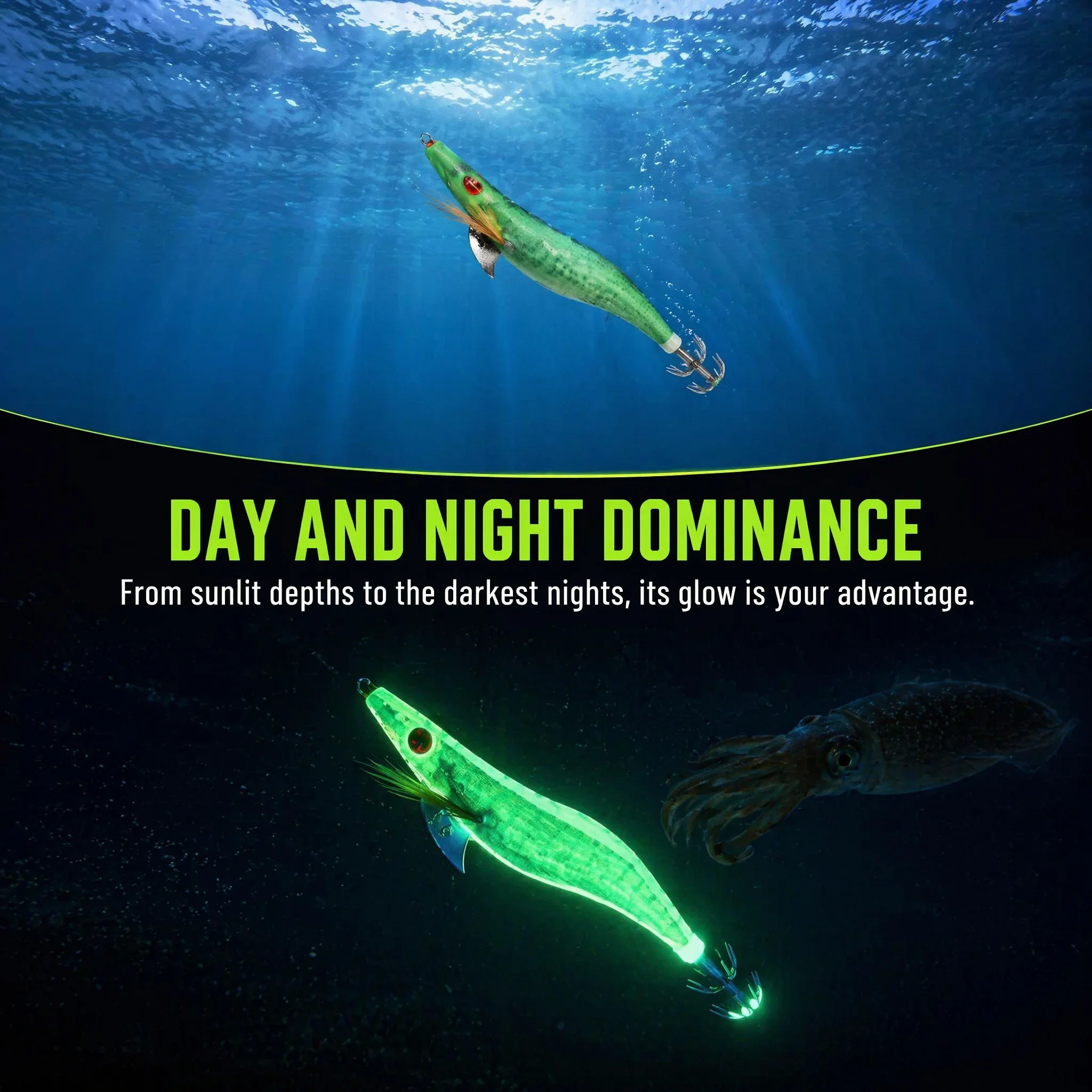 5 Pcs UV Glow 3.5 Egi Squid Jig 14cm 21g Sinking Saltwater Fishing Lure Anti-Tangle 304 Hook for Cuttlefish Octopus