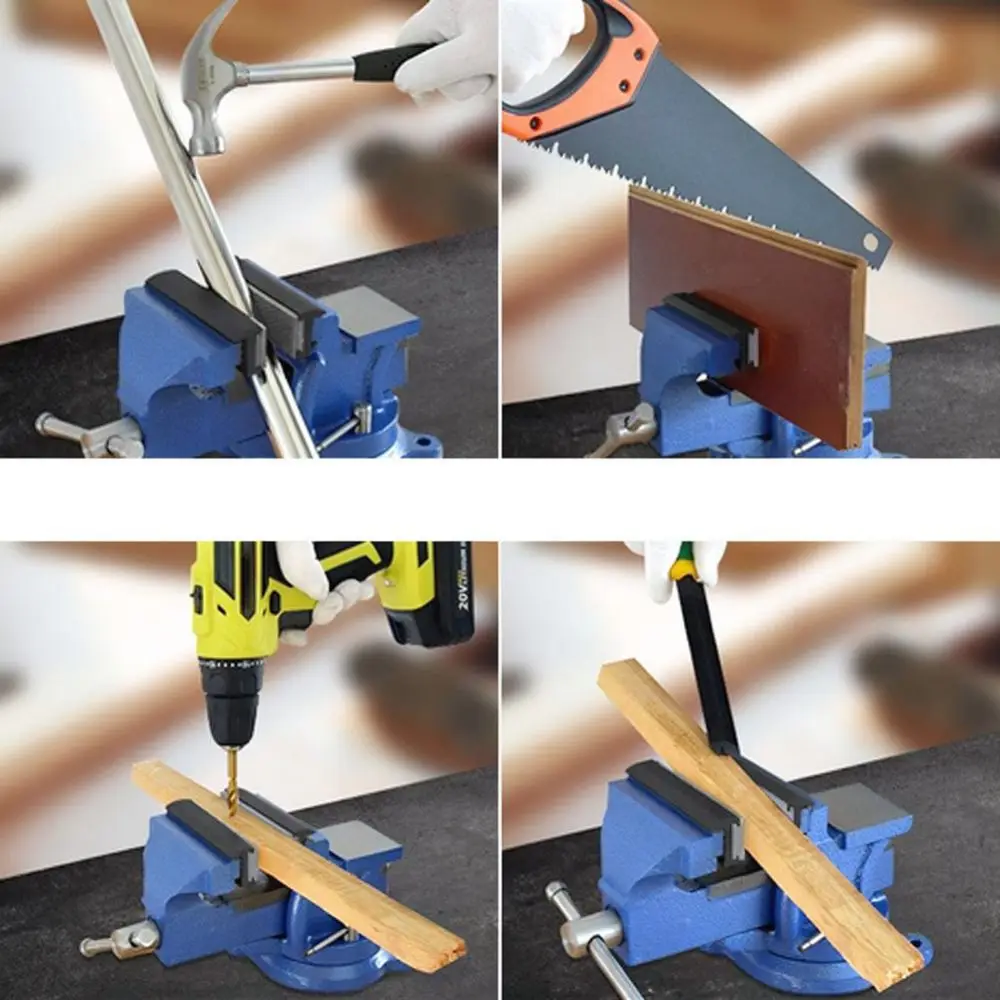 Magnetic Vise Jaws Aluminum Alloy Protective Pads Non Slip V Groove Vice Inserts Clamp Accessories For Metal Processing