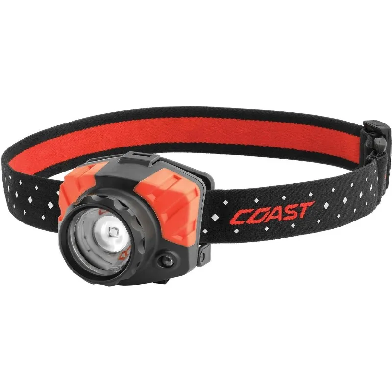 

Coast FL85 615 Lumen Dual Color Pure Beam Focusing LED Headlamp with Twist Focus Hinged Beam Adjustment, Hard Hat Compatibility