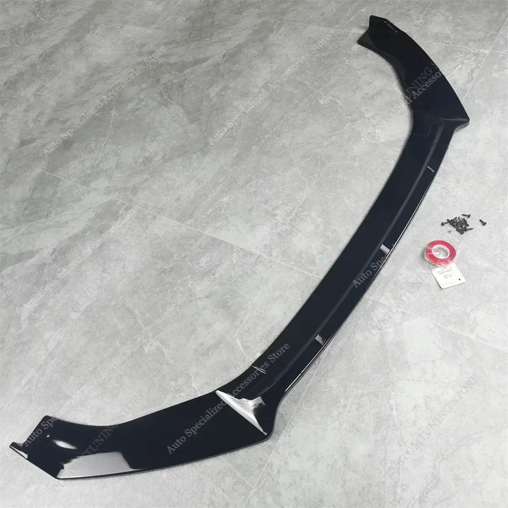 For Audi RS3 8V FL Gloss Black Front Bumper Lip Spoiler Splitter Diffuser RS3 2017-2020 Facelift only Bodykits Tuning