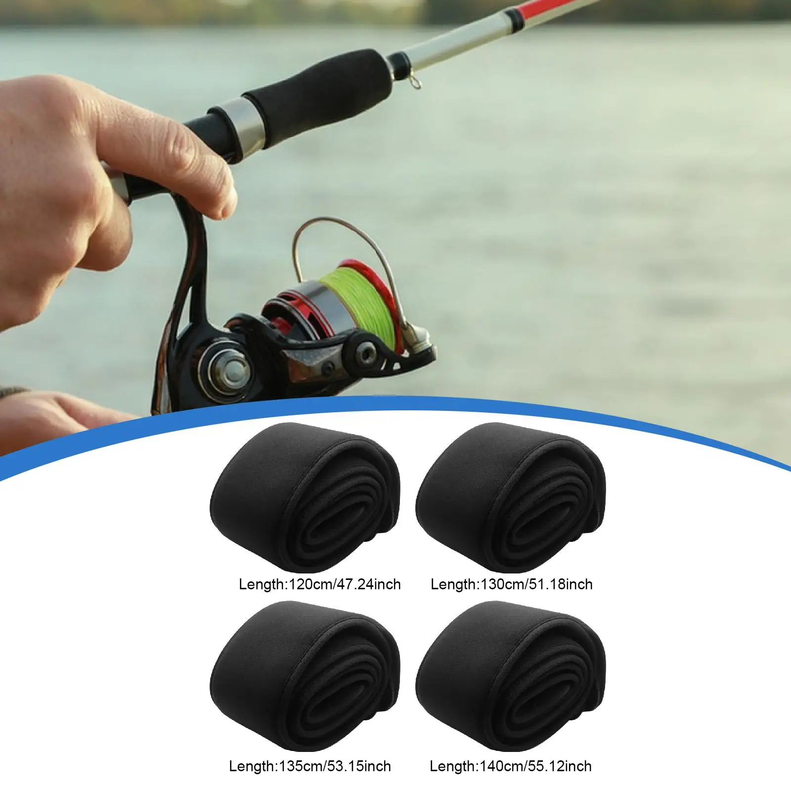 حقيبة صنارة الصيد حقيبة قصبة صيد خشبية حماية عملية مريحة للسفر للرجال والنساء غطاء خارجي محمول للحمل #2