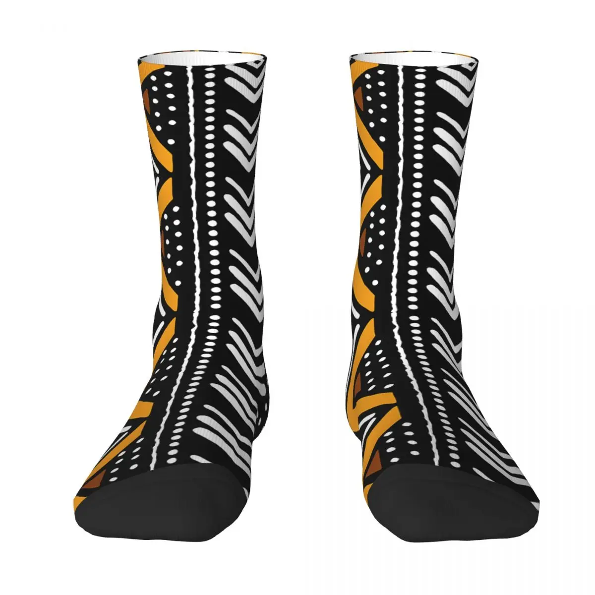 Chaussettes en élan pour hommes, art africain, autocollant de gril de boue, Hip Hop, Harajuku, motif ethnique africain imprimé, chaussettes d'équipage pour garçons, cadeau décontracté