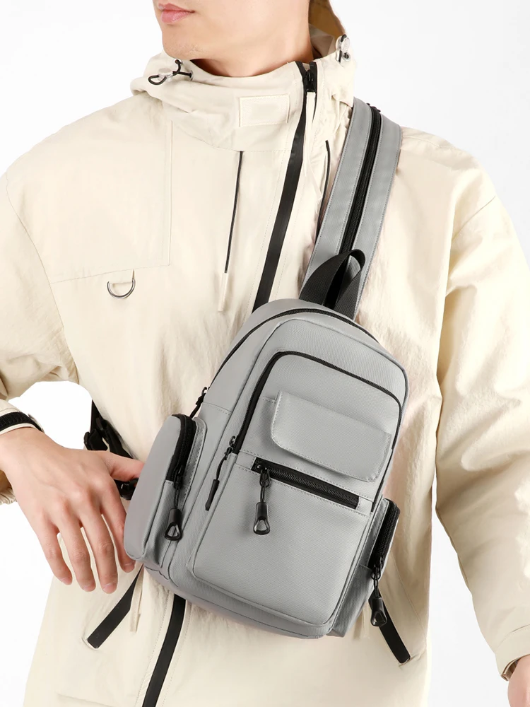 Modische Multifunktionale Brusttasche Fahrrad-Brusttasche Herren Mini-Rucksack Geeignet für Tägliches Pendeln Outdoor-Sport Reisen – Detail 3