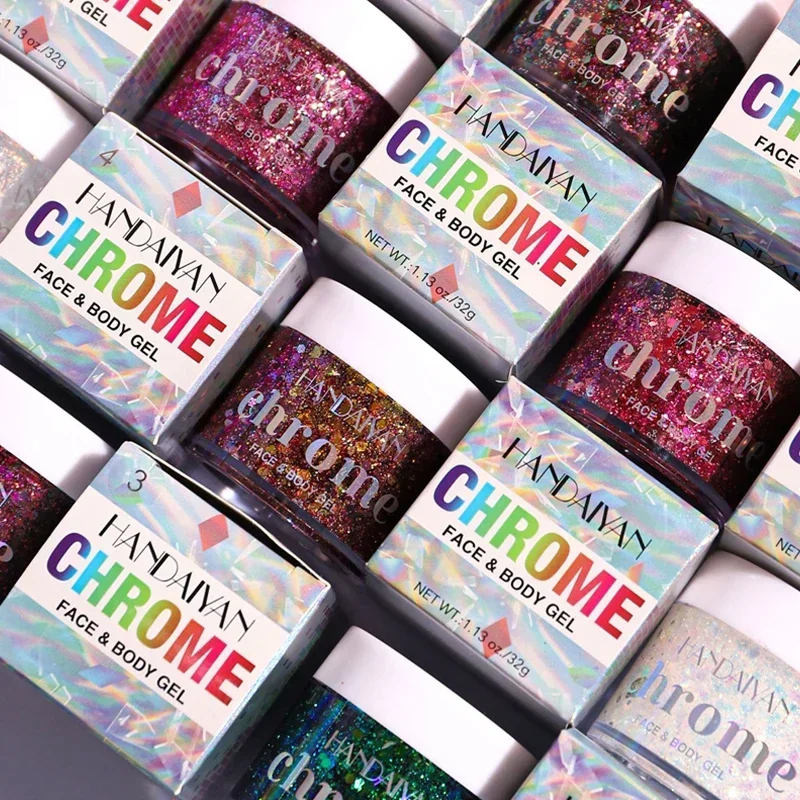 ハンドaiyan-グロインスタントグリッターペースト,フラッシュクリーム,アイケア,ボディ,フェイス,ジェル,アートフェスティバル,パーティーデコレーション,6色