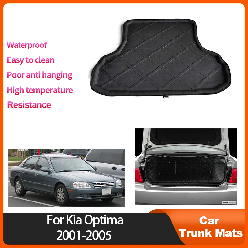 

Коврики для багажника Kia Optima k5 Magentis MS 2001 2002 2003 2004 2005, автомобильные аксессуары, водонепроницаемый коврик для хранения в багажнике из ЭВА, противоскользящий