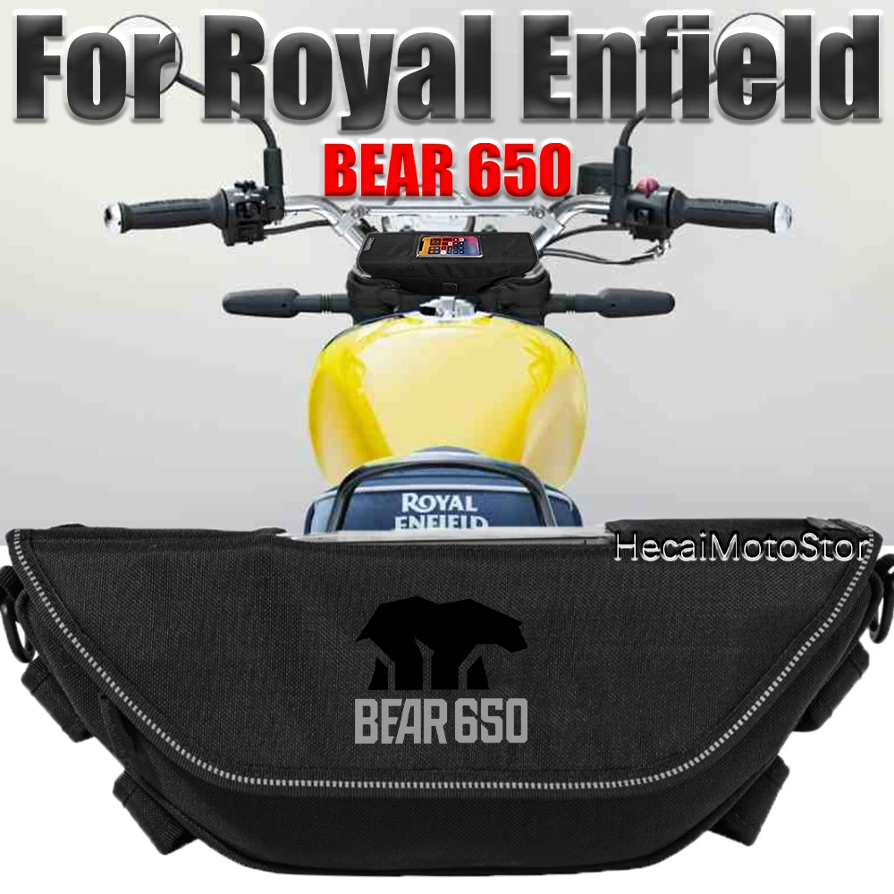 

For Royal Enfield Bear 650 Motorcycle accessory Waterproof And Dustproof Handlebar Storage Bag navigation bag