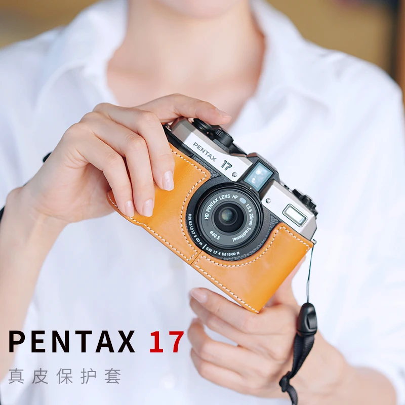 

Получехол для камеры из натуральной кожи ручной работы, боди для камеры Pentax Pentax 17.