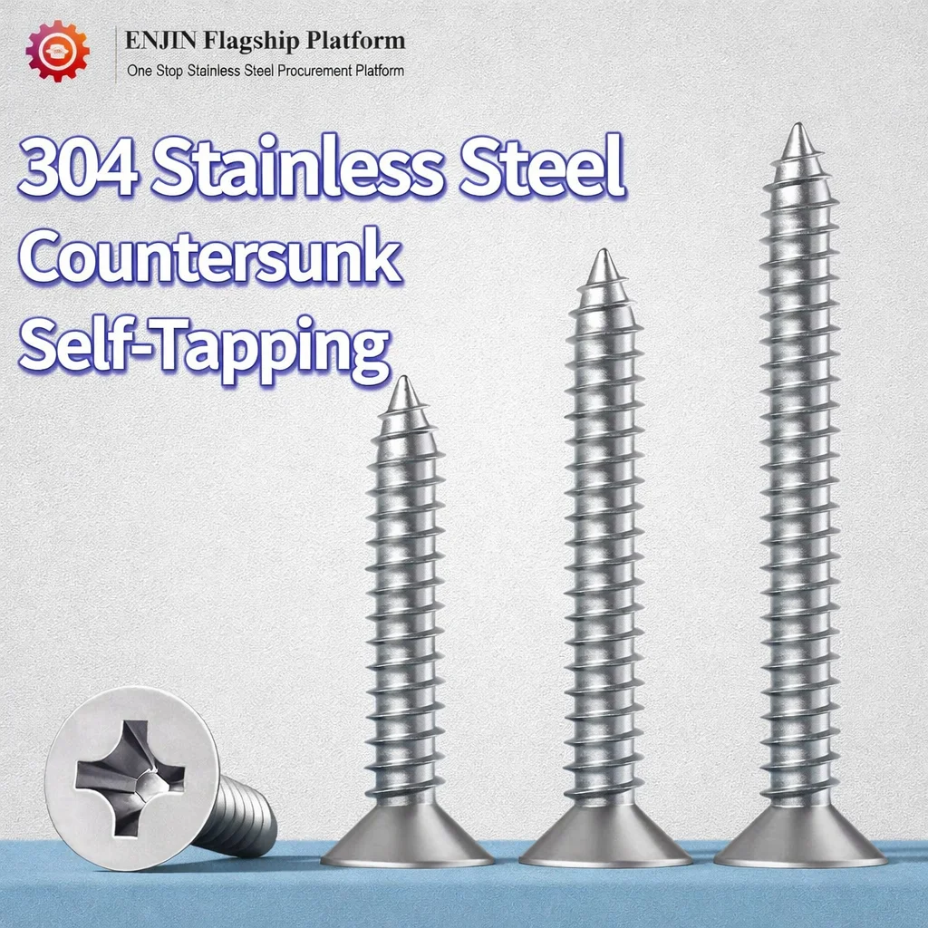 304-stainless-steel-self-tapping-screws-cross-flat-head-wood-countersunk-1m2m3m4m5m6-extended-allen-anodized-auto-autorocker