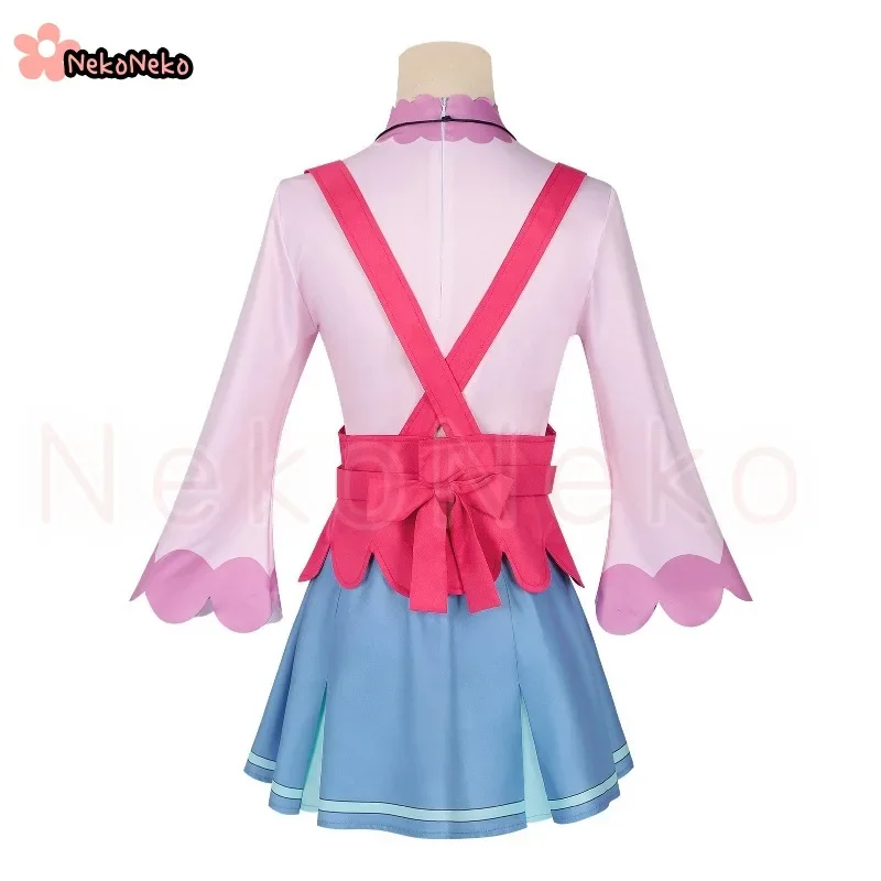Newly Anime Star Detective Precure Akechi Anna Cosplay Costume Wig Cute Pink Dress Necklace Accessories Adult Women Party Outfit view 3