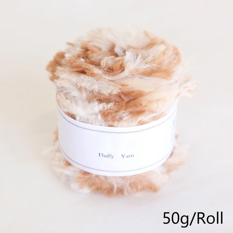 50g/Roll Faux Fur Yarn Hair Rabbit Wool Cashmere for Hand Knitting Crochet Sweater Thread Baby Clothes Scarf Fluffy Mink Yarn