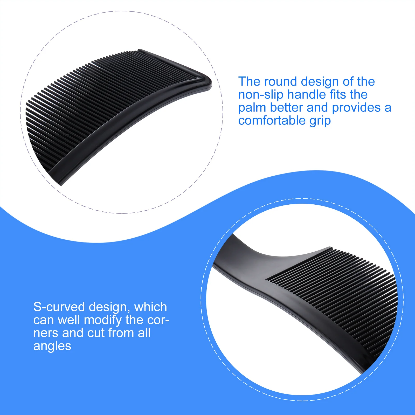 

5 шт., плоские расчески для стрижки, изогнутая парикмахерская расческа для стрижки волос, инструмент для укладки волос для салона и парикмахера, плоские расчески для стрижки