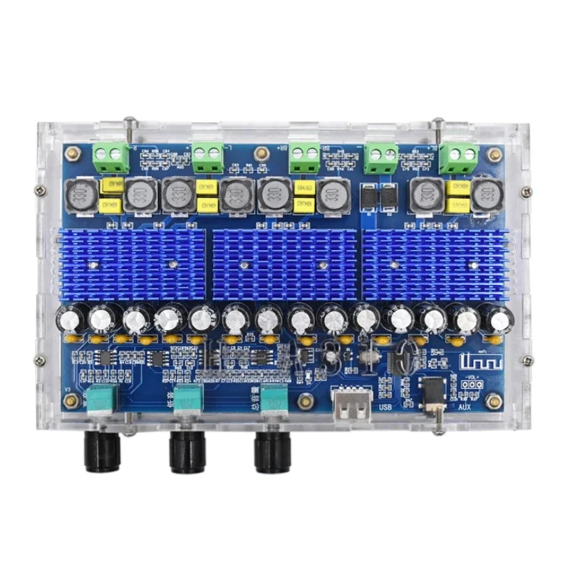 XH-A310 Bluetooth 5.0 TPA3116D2 Digital power amplifier board 4 Channel 50Wx2+100Wx2 Dual Bass Subwoofer AMP Module