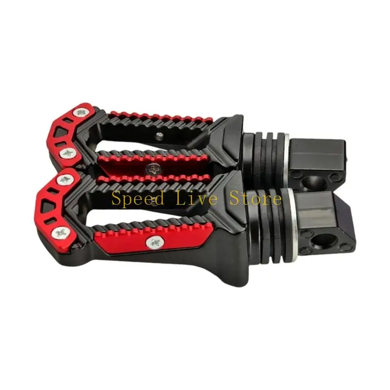 547C أوتاد القدم الخلفية للدراجة النارية مع نسيج غير قابل للانزلاق من الألومنيوم القوي ودليل التثبيت البسيط مساند القدم الخلفية