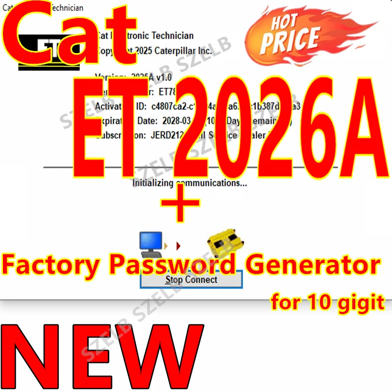 Newest 2026 Red Cat ET 2026A 2025C Diagnostic Program + Factory Password Generator (10 Digits) + Free Remote Help Install