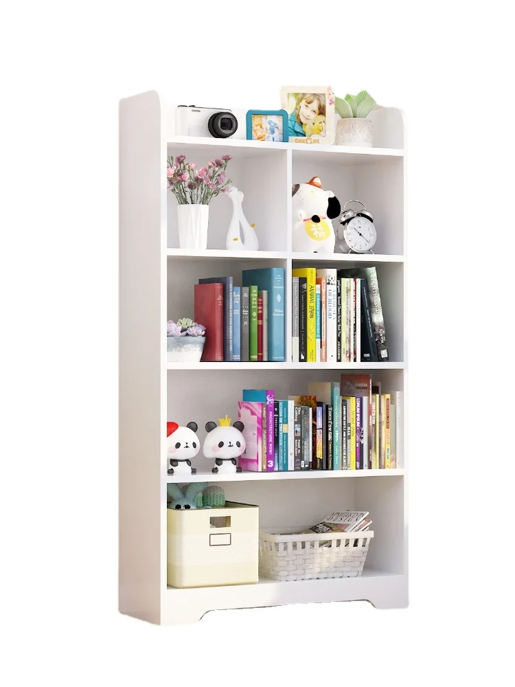 

ZZXL Floor Shelf Bookcase Bookshelf Children's Small Storage Cabinet Household Locker