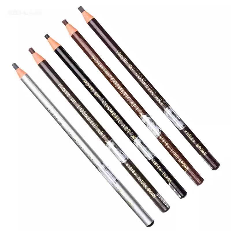 Lápiz Delineador de ojos para cejas, maquillaje negro, marrón, resistente al agua, lápiz tinte para tatuaje de cejas, no se decolora, potenciadores de ojos naturales, herramienta de maquillaje