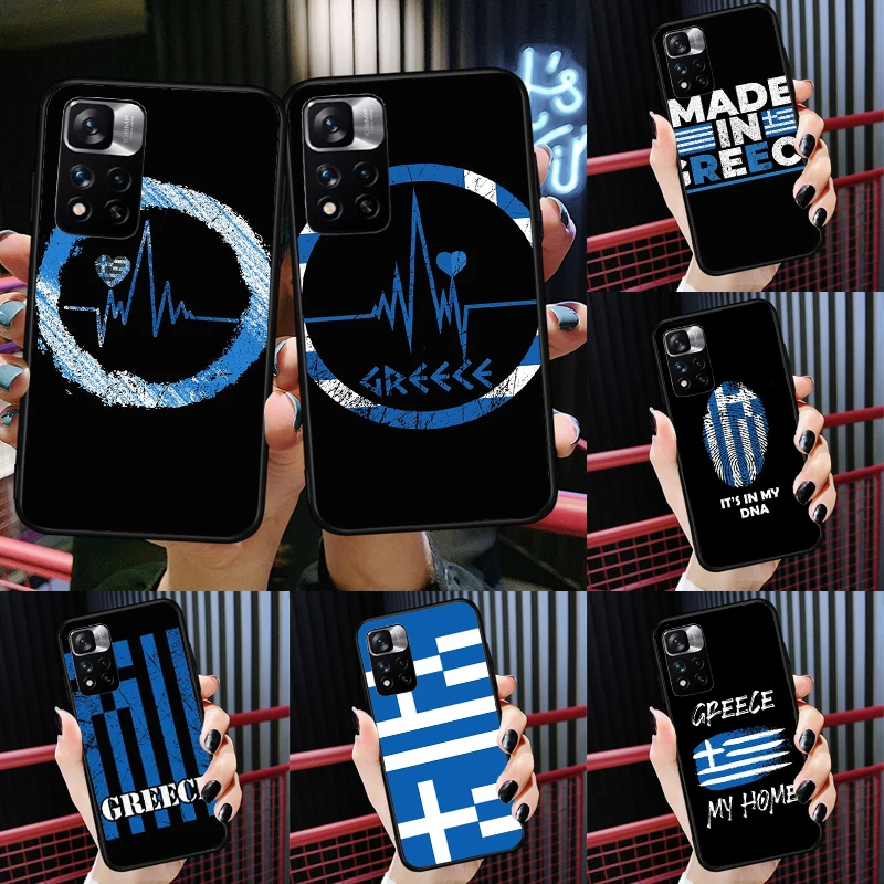 Greece Greek National Flags Case For Xiaomi Redmi 13C 10C 12C 14C Redmi Note 14 13 Pro 12 11 9 10 9S 10S 11S 12S Cover