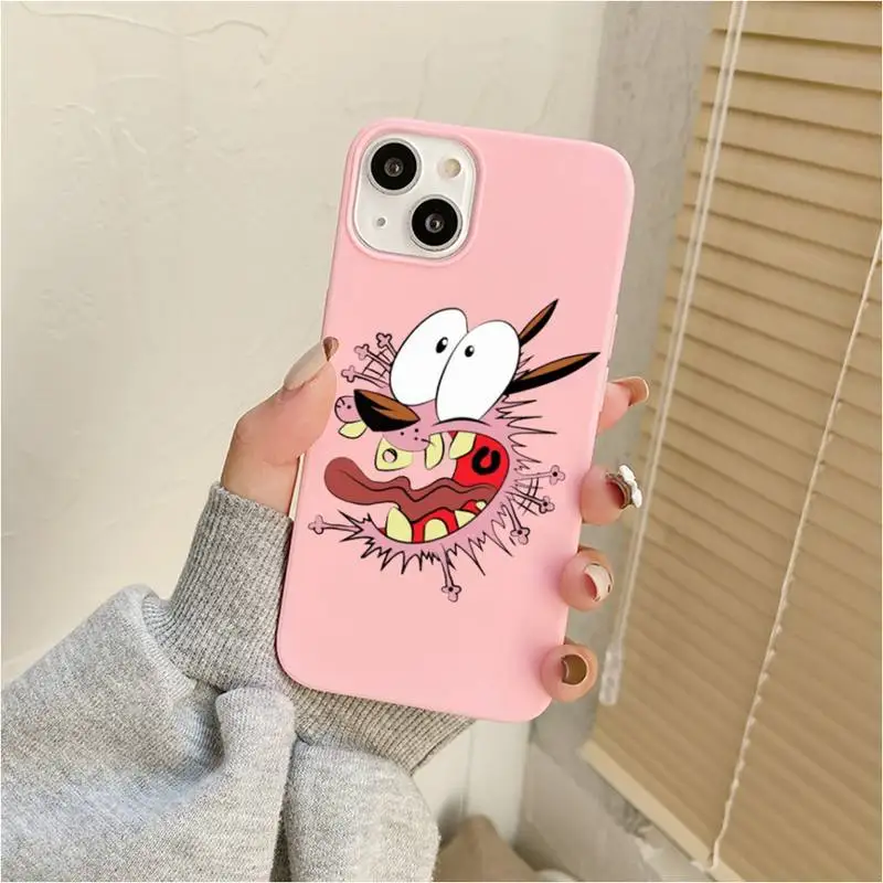 Dog C-Courage The C-Cowardly Phone Case For Iphone 7 8 Plus X Xr Xs 11 12 13 Se2020 Mini Mobile Iphones 14 Pro Max Case