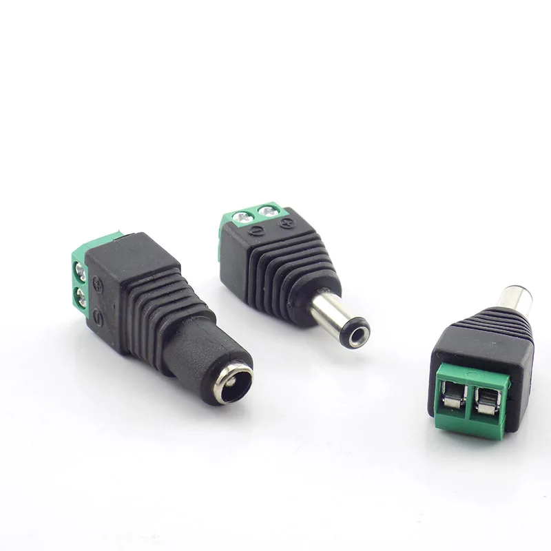 1 par Coaxial Cat5 a Bnc DC macho + hembra conector adaptador Coaxial BNC UTP para cámara CCTV vídeo Balun conector C3