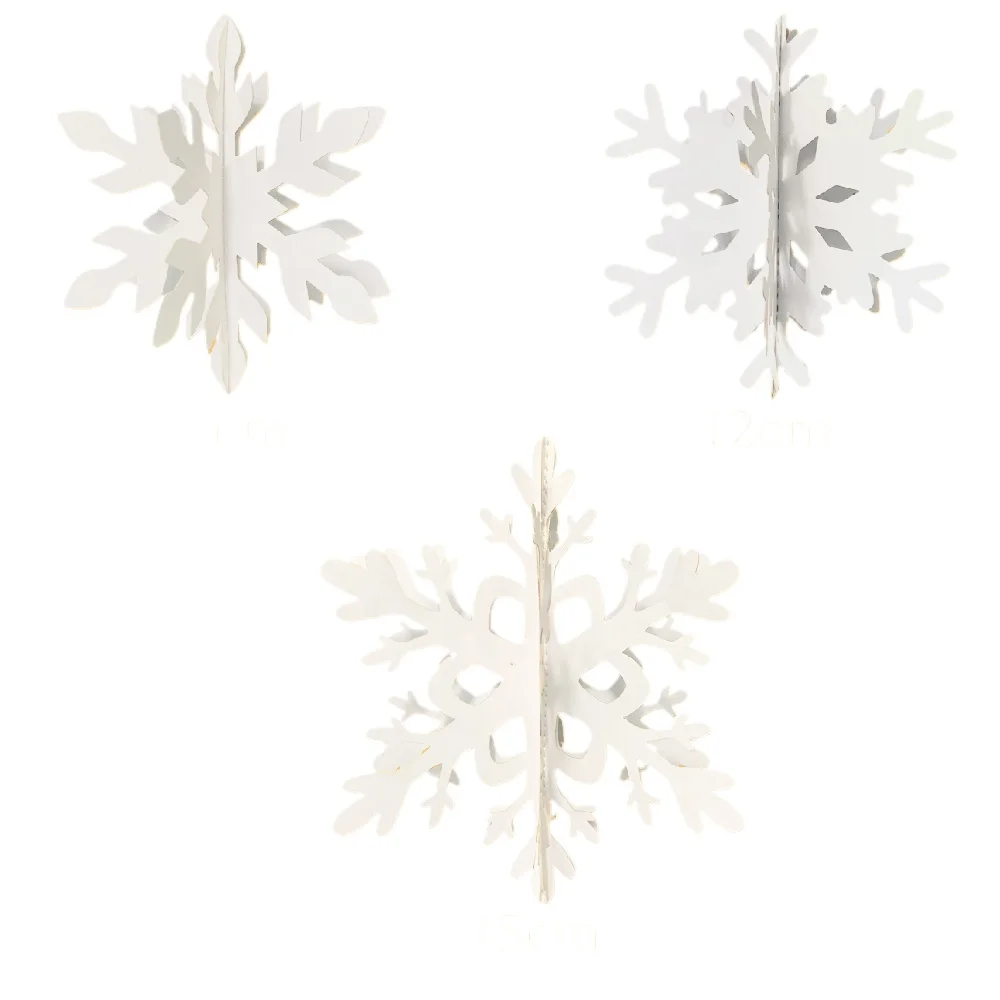 

*Winter Christmas Hanging Snowflake Decorations Christmas tree party layout decoration hanging 3d snowflakes hanging garland