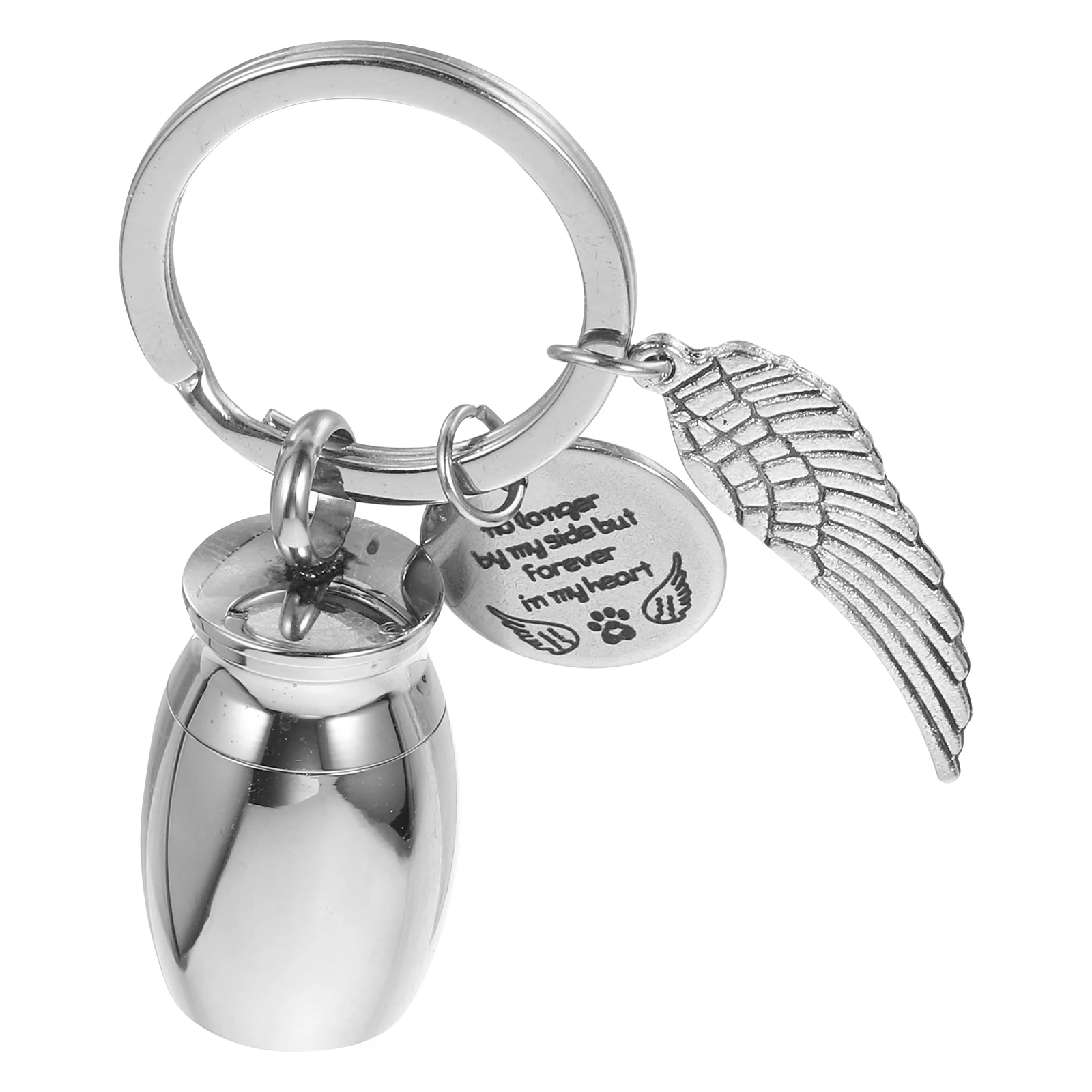 

Titanium Steel Necklace Pendant Key Chain for Ashes Urn Memorial Keepsake Cremation Pet Lover Gift Hanging Ornament
