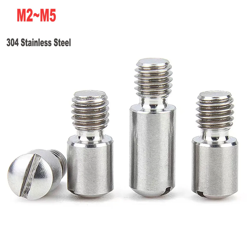 Locating Pins 304 Stainless Steel One-Word Groove External Thread Cylindrical Pin M2 M3 M4 M5 Slotted Pin Screws