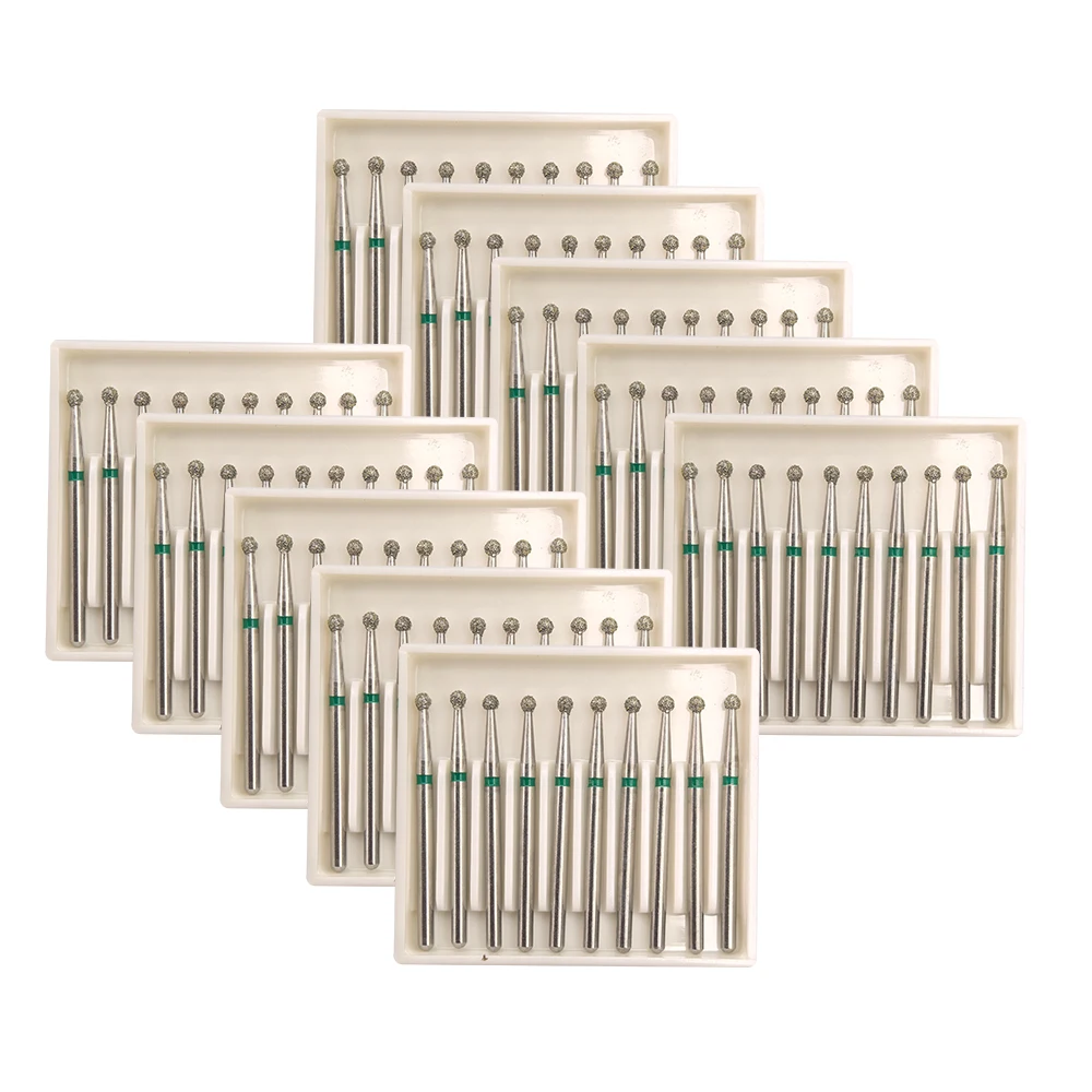 

10box BR-28 BR-X28 BR-X28C BR-31 BR-X31S Dental Diamond Burs Drill Ball Round 1.6mm High Speed Handpiece 450000r/Min 10pc/box