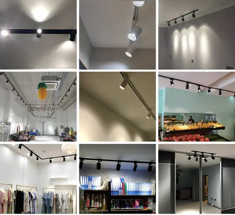 LED-skenlampa 220V spotlight skena 12W 20W 30W 40W COB taklampset för kök butik hem 10 best sales LED-skena - №4