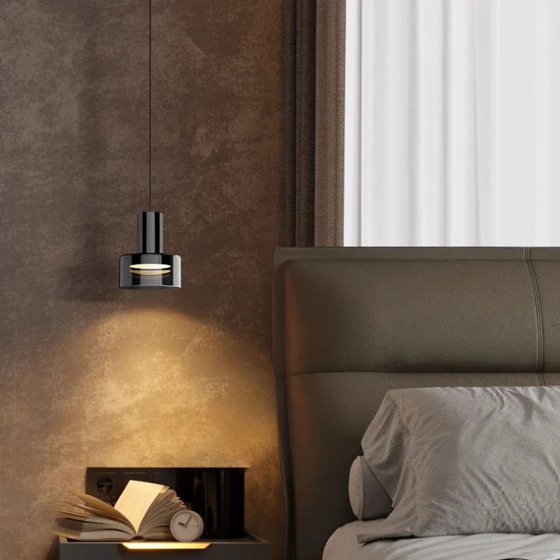 Modern Iron Glass Elevating version LED Home Decor Pendant Light Suspension Chandelier For Villa Bedroom Foyer Lighting Fixtures