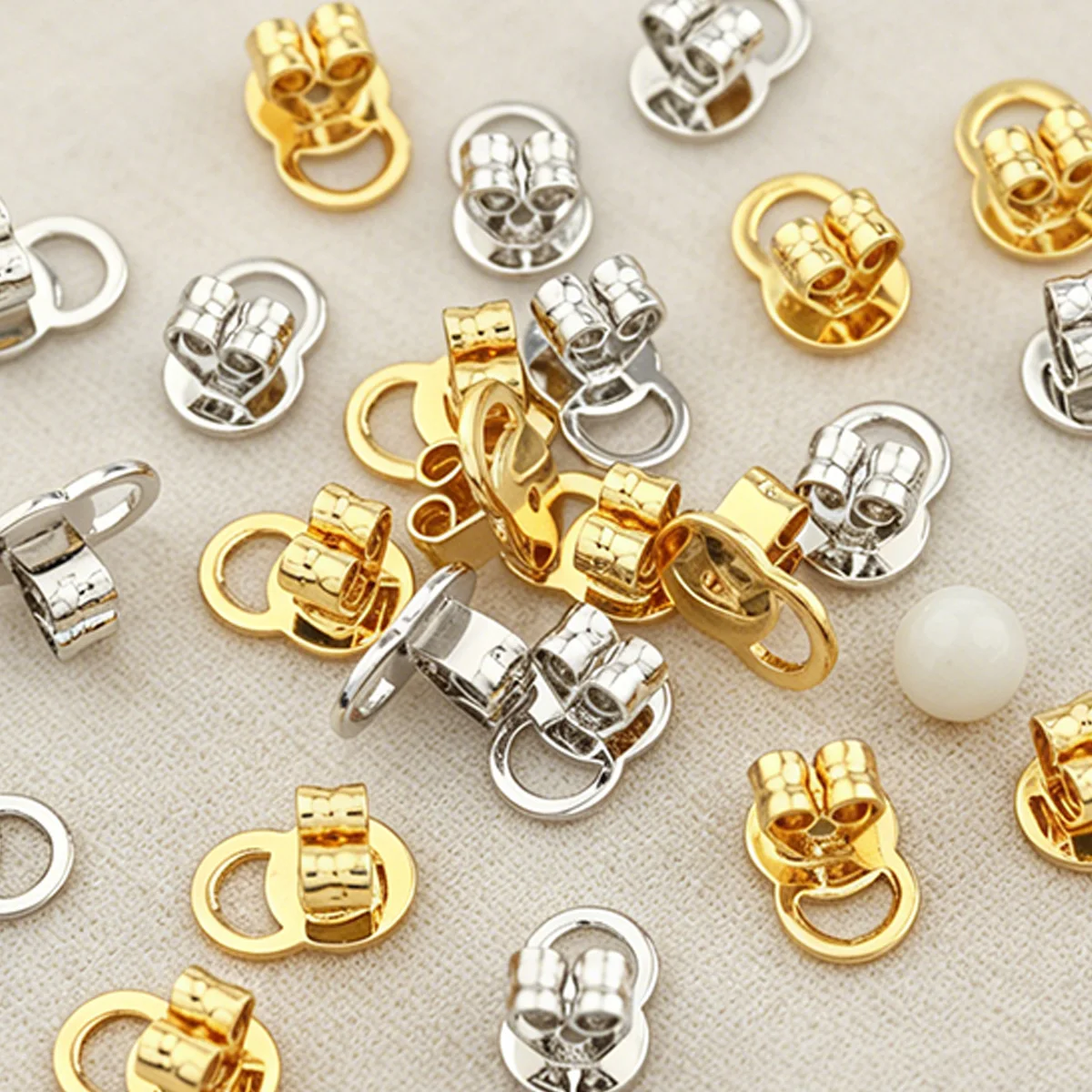 10Pcs 6mm 18k Gold Copper Earrings Lifters Backs Stoppers for DIY Jewelry Making Craft Supplies Findings Accessories Wholesale