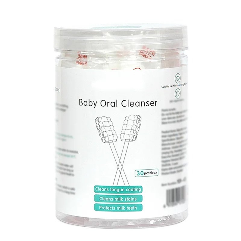 

T84C-Baby Oral Cleaning Cotton Swab Milk Stain Cleaning Cotton Swab Newborn Baby Toothbrush