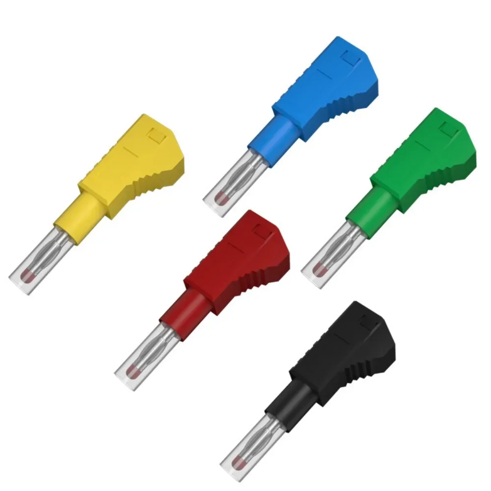 Conectores de cables de prueba de montaje de bricolaje, soldadura apilable retráctil de seguridad, enchufe Banana, 4MM