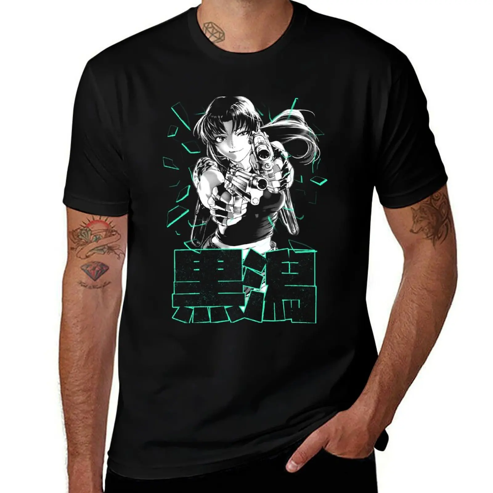 

Shattered Revy (white) T-Shirt plus size tops topping cotton graphic tees mens clothes