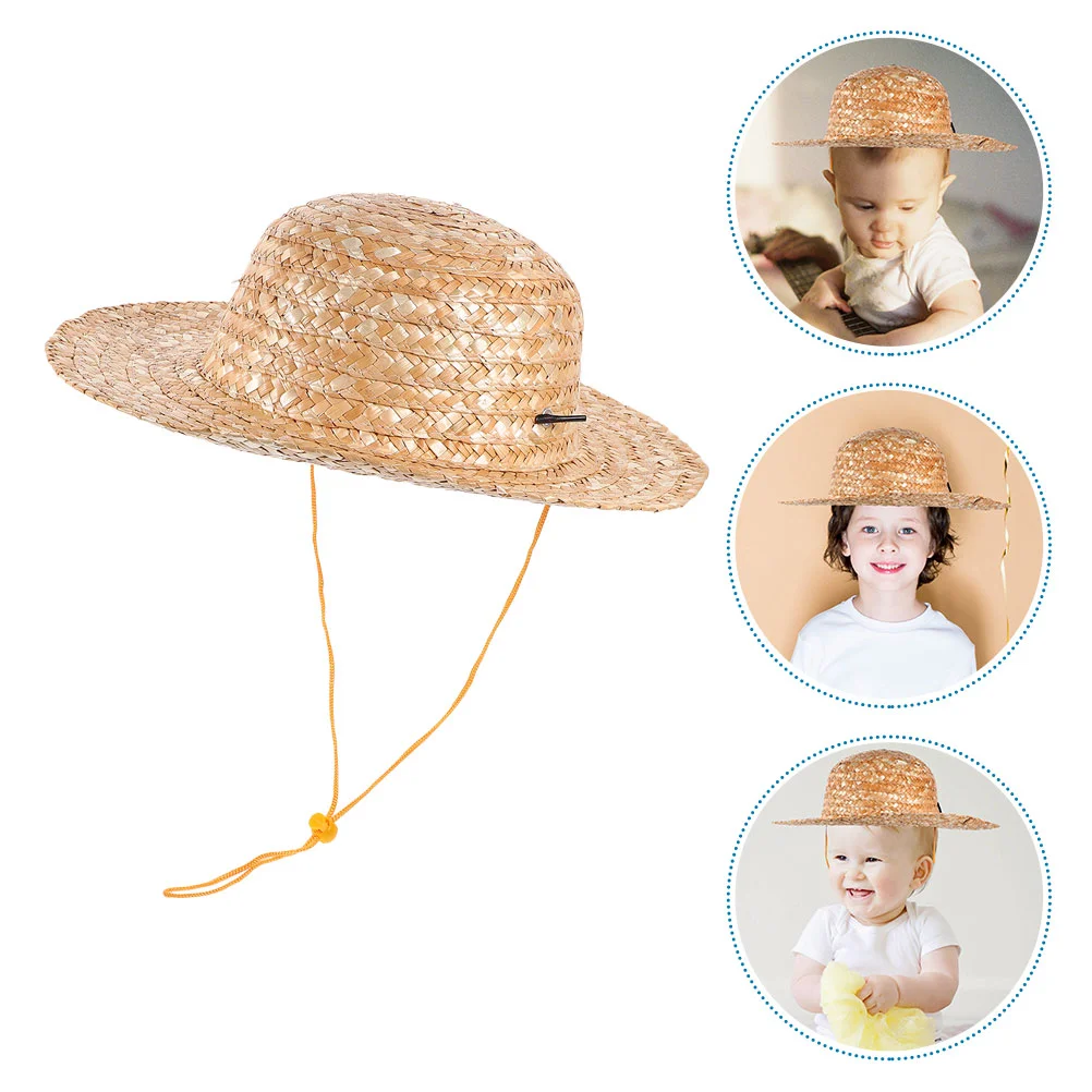 

Children's Straw Hat Beach for Kids Toddler Material Baby Girl Sun Seaside Hats