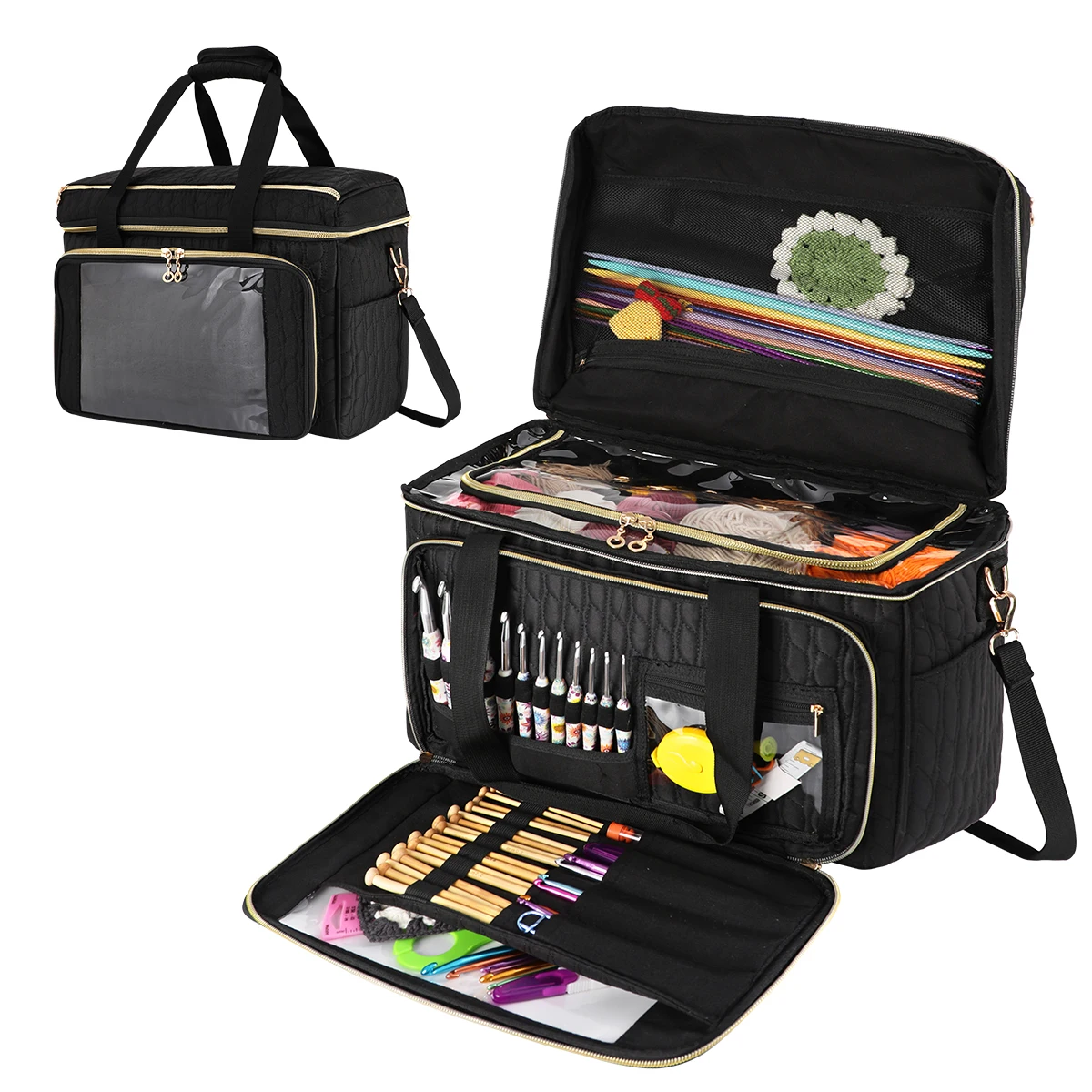 

1 Piece Large-Capacity Yarn Storage Bag, Portable Knitting Accessory Organizer, Suitable for Storing Handicraft Supplies