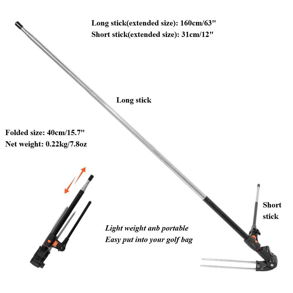 Golf Alignment Stick Used for Golf Swing plane training and Golf putting practice lightweight and portable design