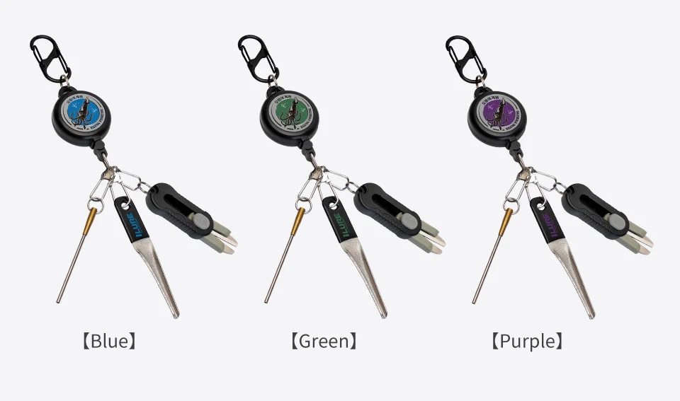 4-in-1 Eging Angelset: Retraktor, 100cm Maßband, Mini-Schnurschere, Egi-Haken-Schärfer, Hakenkorrektor, Tintenfisch-Angelzubehör – Detail 7