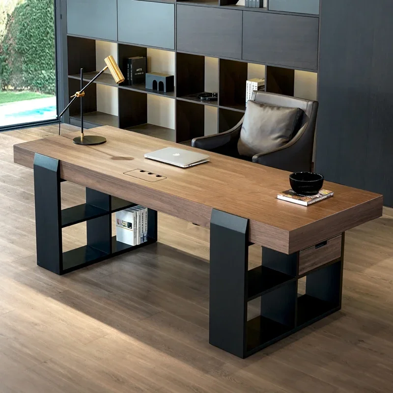 Large Computer Executive Desk, Italian Minimalist Desktop Modern, Writing Office Mesa, Para Computador Furniture Design