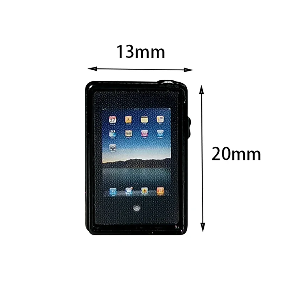 1Pcs 1/12 Dollhouse Miniature Accessories Mini Metal Tablet Computer Model Pad Tablet PC for Doll House Decoration ob11