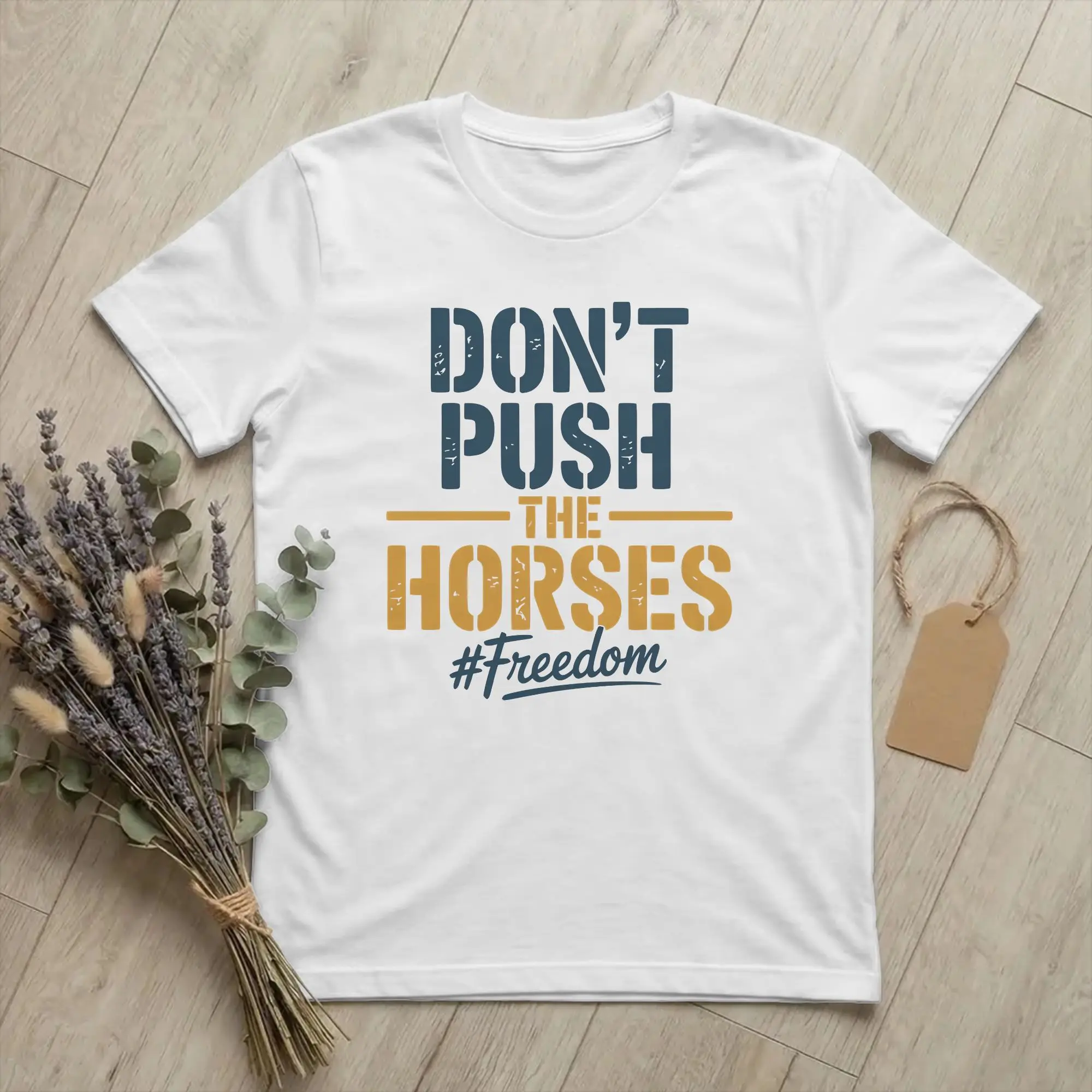 Men's Don't Push The Horses Boxing T Shirts Meme Ukraine Cotton merchandise Funny Short Sleeve O Neck Tees New Arrival T-Shirts