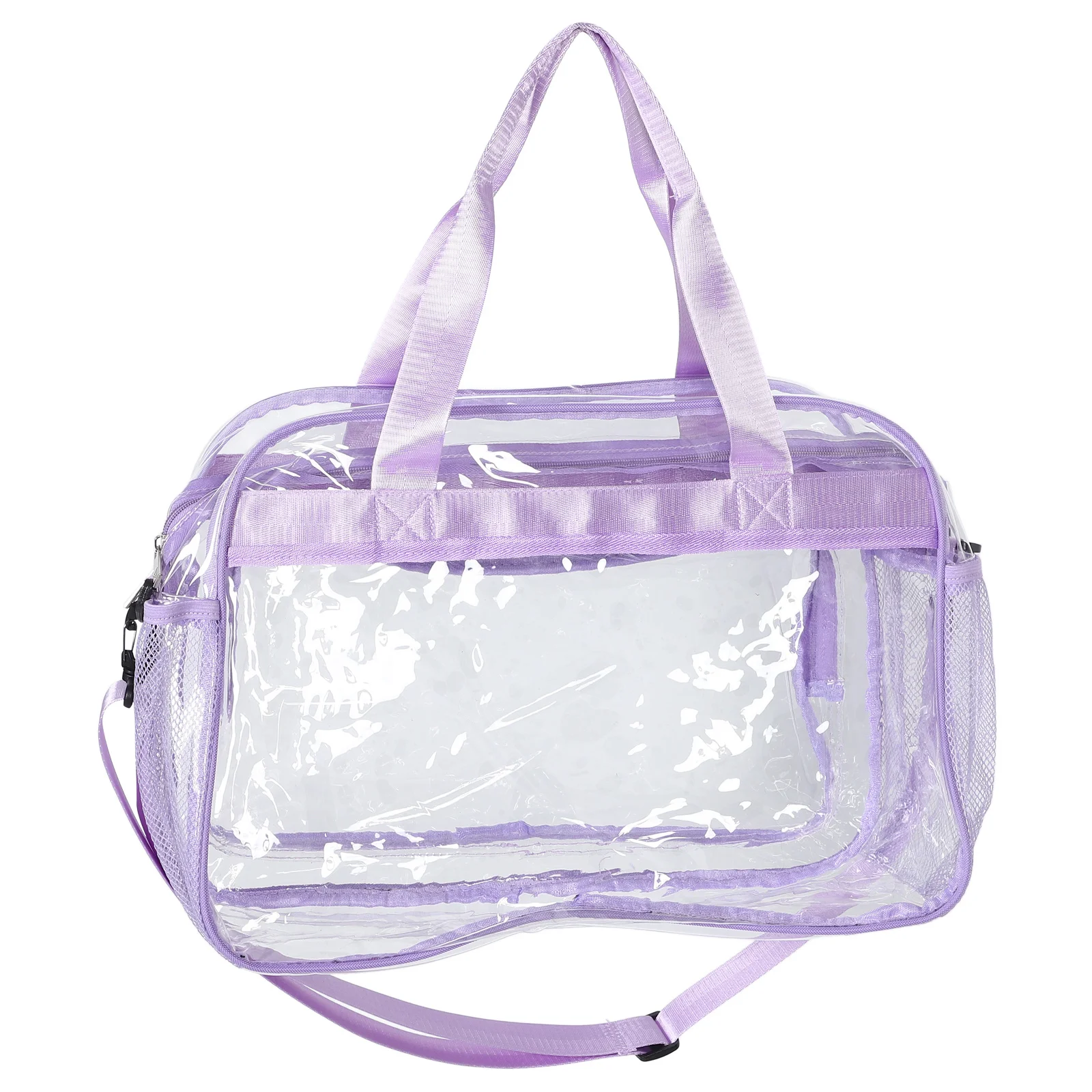 

Clear Gym Tote Bag Large Capacity PVC Transparent Handbag Crossbody Travel Makeup Organizer Work Tote Clear Handbag