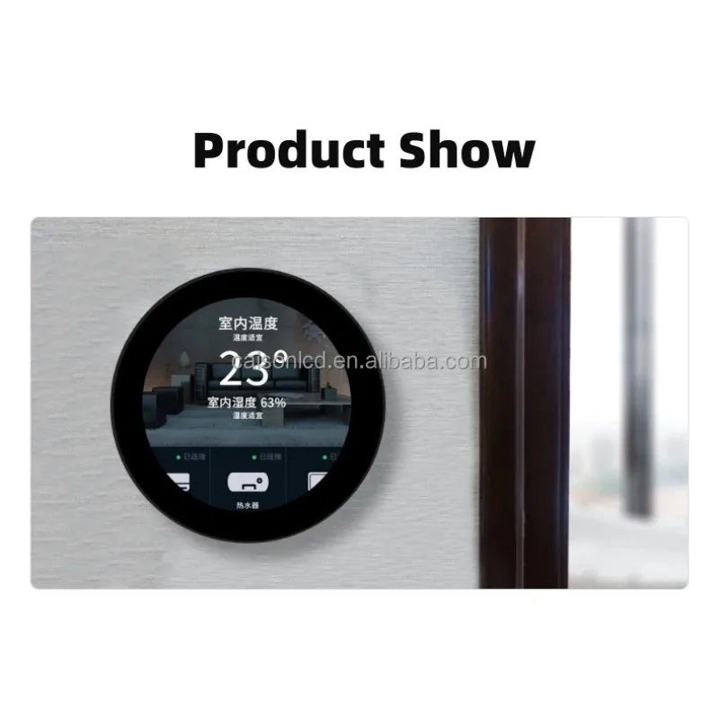 Tela de toque capacitiva com tela circular de 3.4 polegadas, com resolução 800x800, painel de exibição lcd redondo de dez pontos, raspberry pi