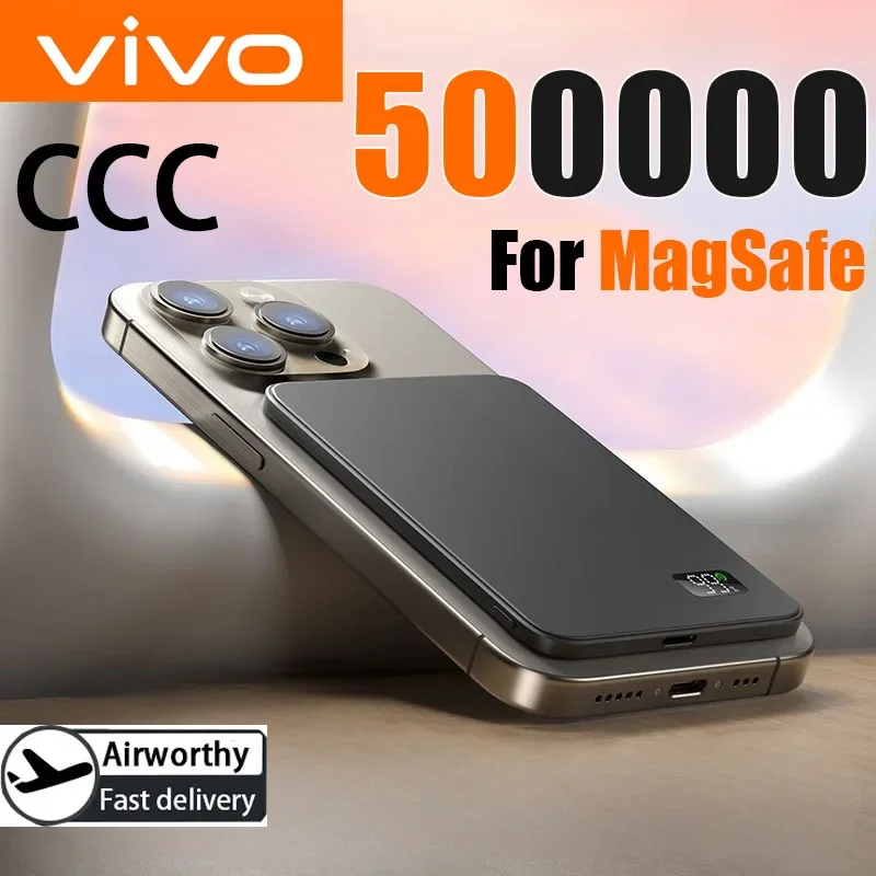 VIVO 50000mAh certificación CCC banco de energía delgado Ultra para MagSafe magnético inalámbrico carga rápida pantalla de batería portátil