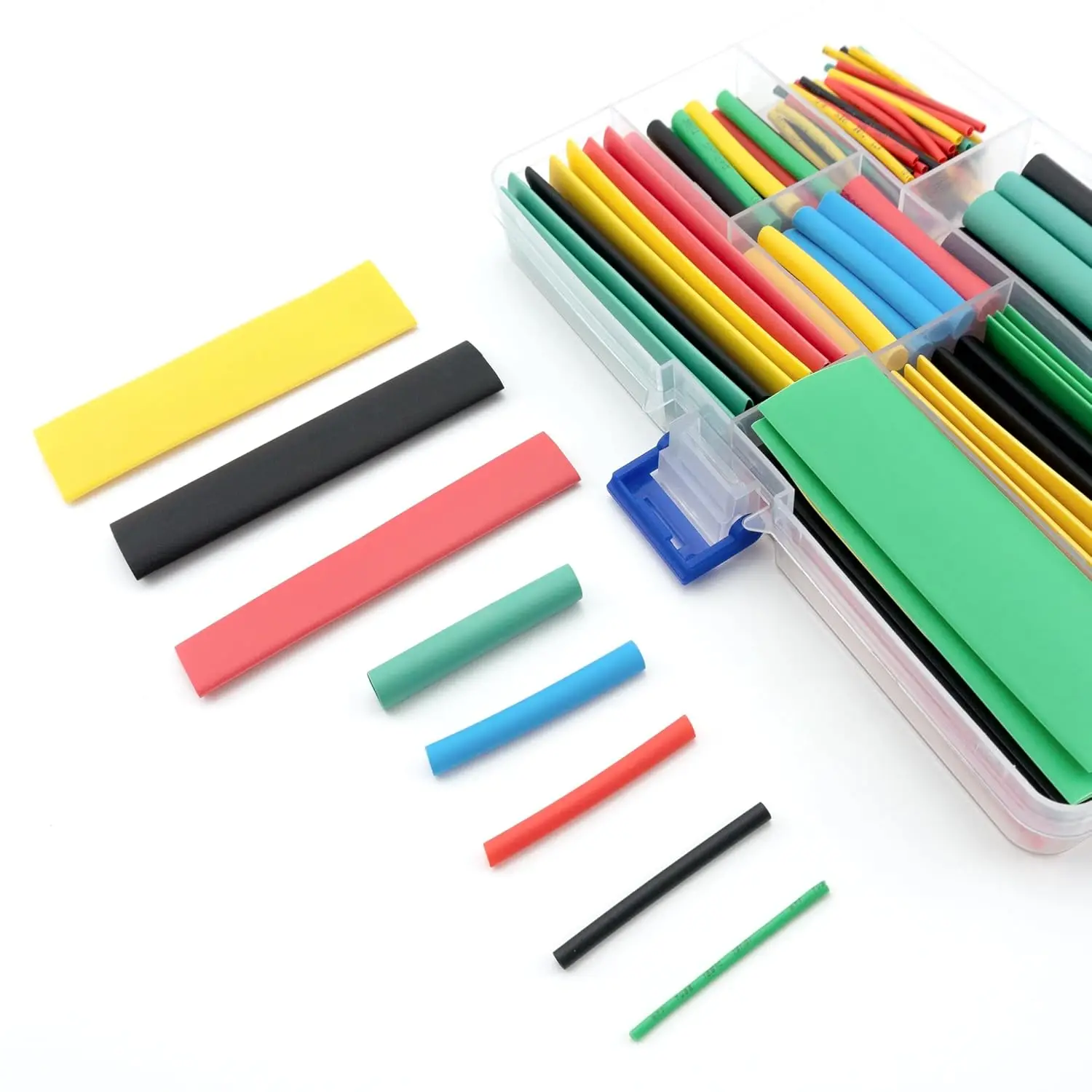 164 PCS 2:1 Heat Shrink Tubing Kit 5 Colors 8 Sizes Heat Shrink Tubes for Electrical Insulation, Repairs, Wire Connection
