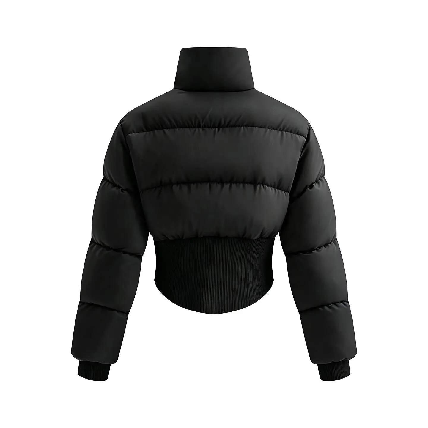 2026 New Autumn Winter Women's Vintage Slim Fit Padded Parkas Coats Lady Elegant Thick Warm Windproof Black Zipper Short Jackets