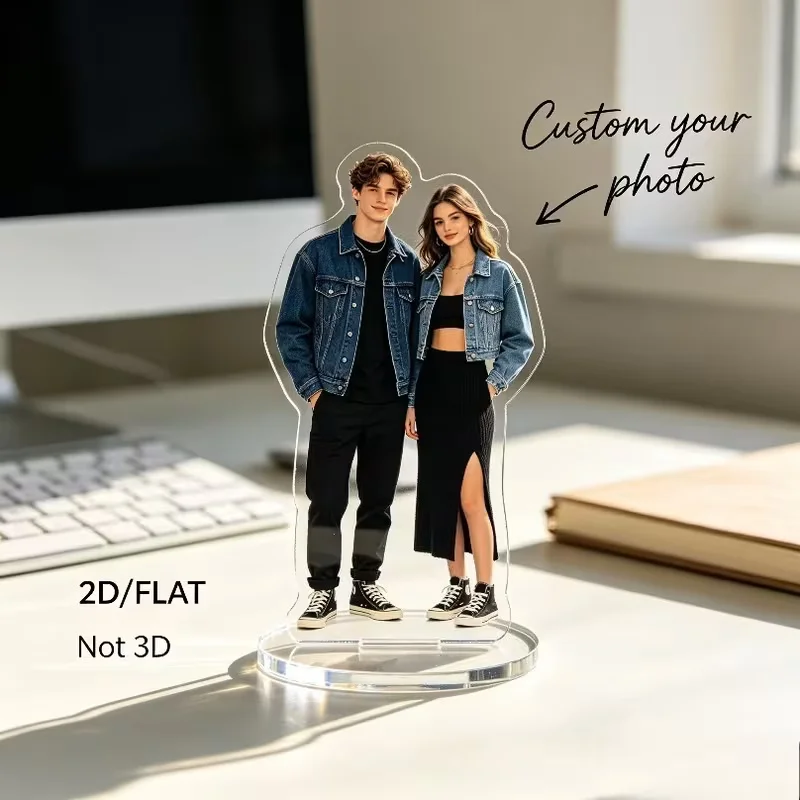 2D Personalized Acrylic Tabletop Stand Customizable Design for Friends Family Couples Anime Pets Celebrities Miniature Decorativ
